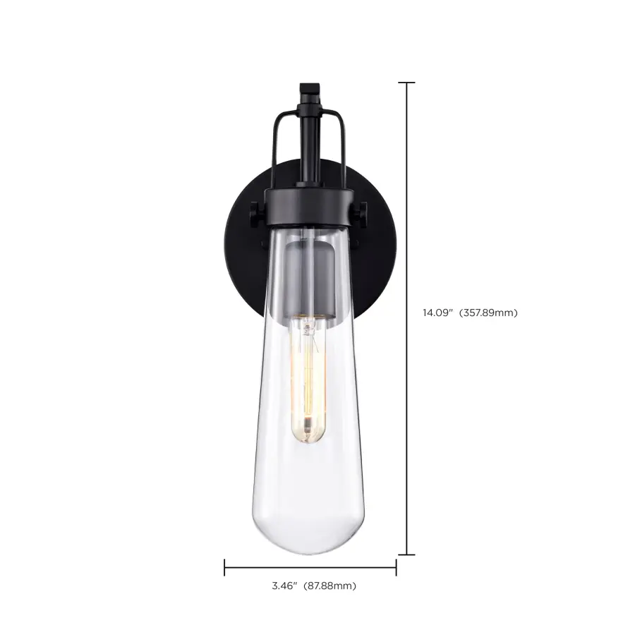 Beaker 1-Light Wall Sconce with Clear Glass - Image 13