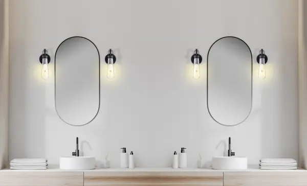 Beaker 1-Light Wall Sconce with Clear Glass - Image 14