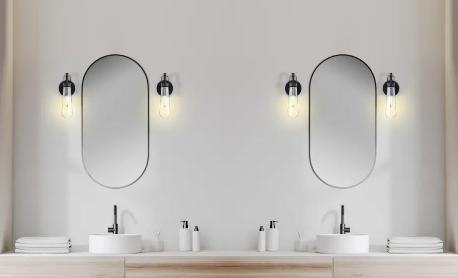 Beaker 1-Light Wall Sconce with Clear Glass - Image 14
