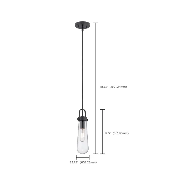 Beaker Mini Pendant with Clear Glass - Image 3