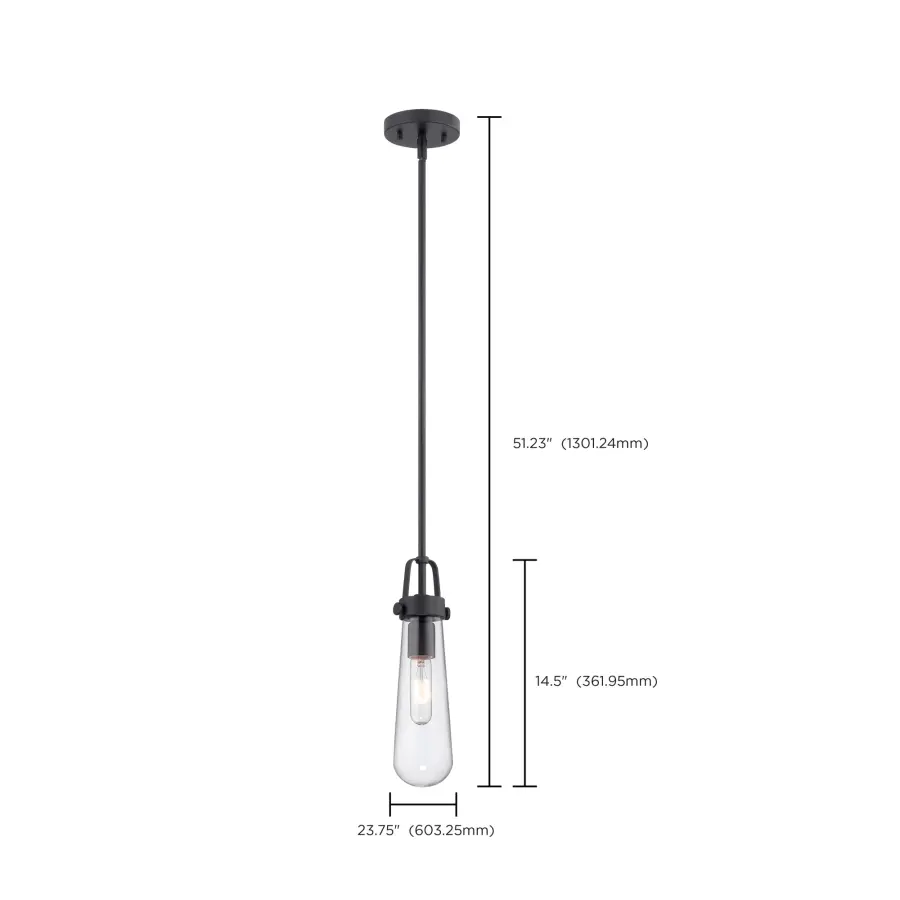 Beaker Mini Pendant with Clear Glass - Image 3