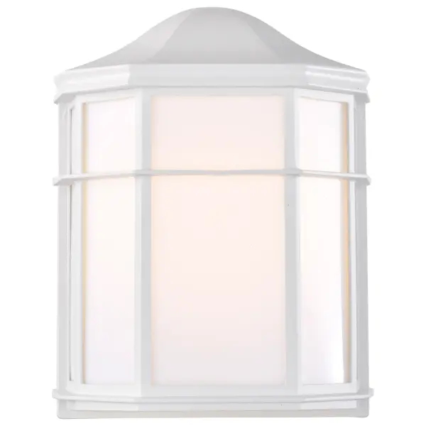 10" White Cage Lantern Wall Fixture - Image 3