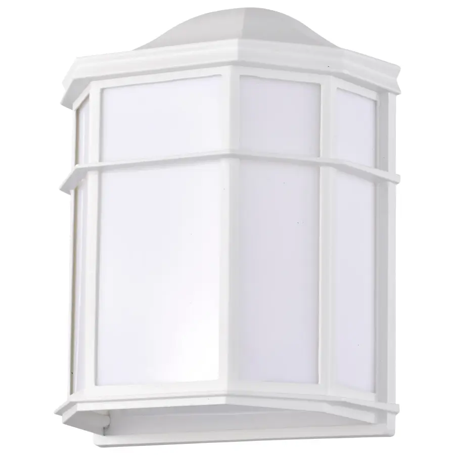 10" White Cage Lantern Wall Fixture - Image 4