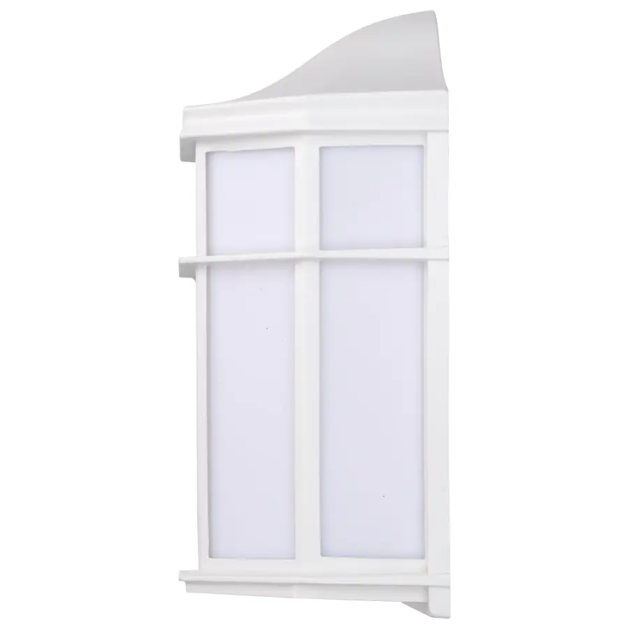 10" White Cage Lantern Wall Fixture - Image 6