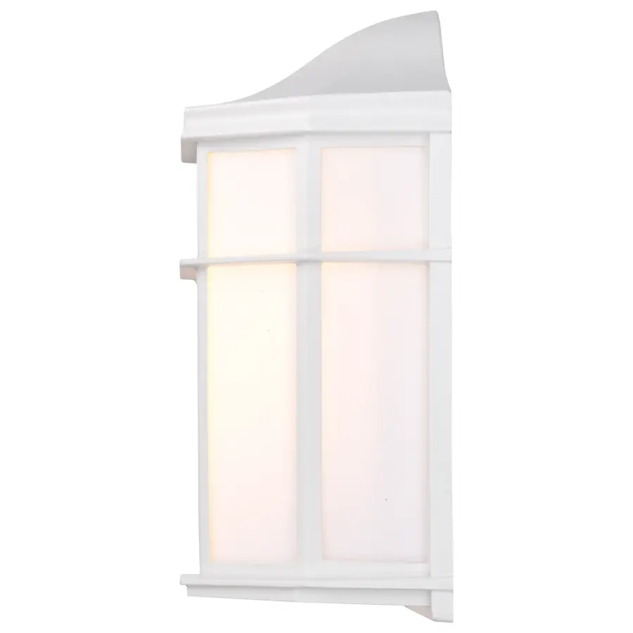 10" White Cage Lantern Wall Fixture - Image 7