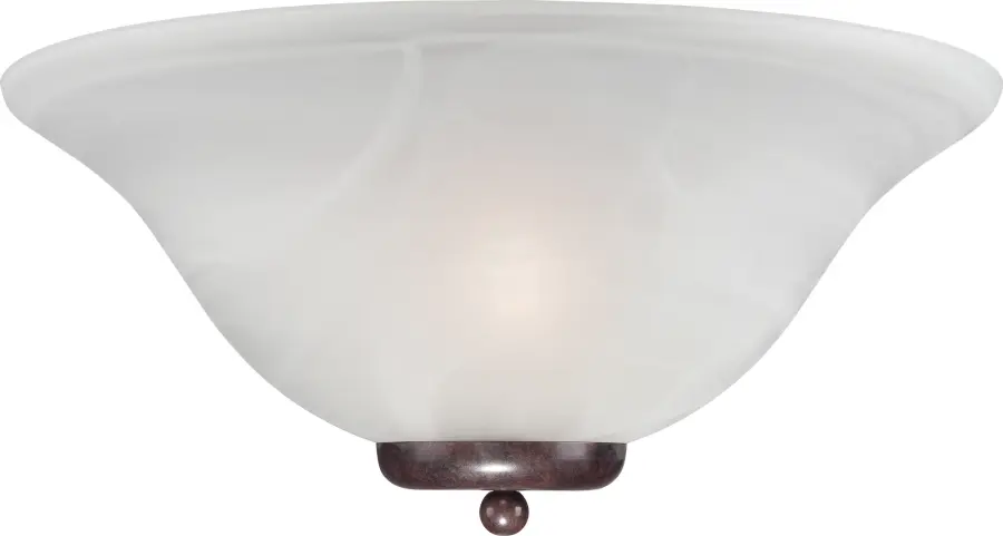 Ballerina 1-Light Wall Sconce in Old Bronze with Alabaster Glass