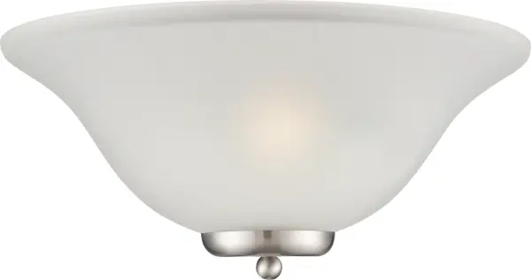 Ballerina 1-Light Wall Sconce in Brushed Nickel with Frosted Glass