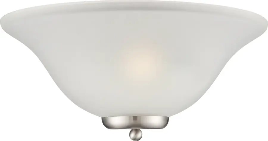 Ballerina 1-Light Wall Sconce in Brushed Nickel with Frosted Glass