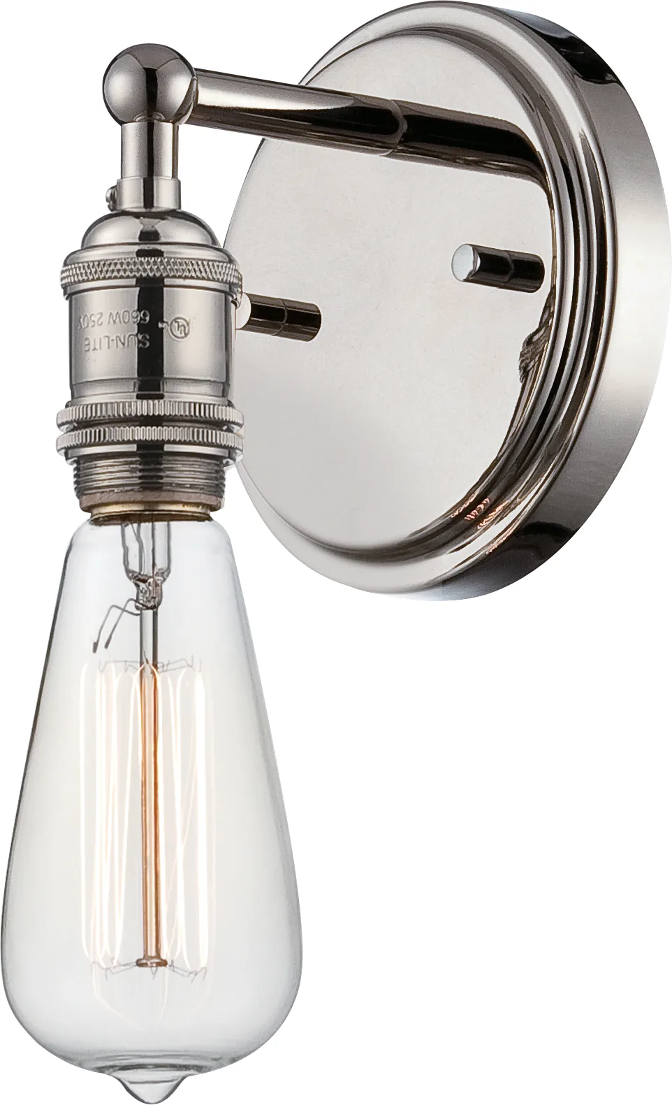 Vintage Single Light Wall Sconce with Clear Glass