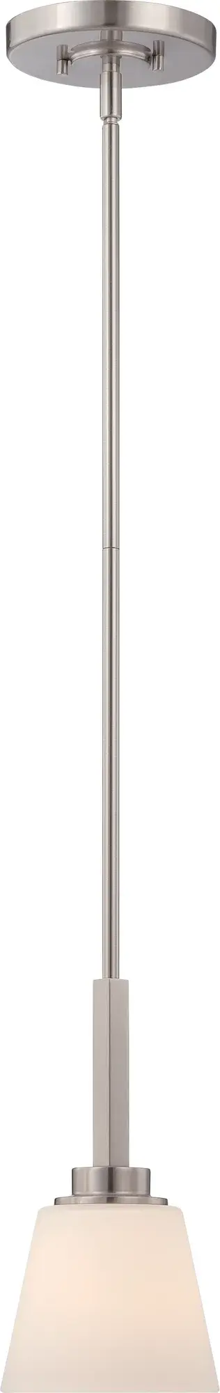 Mobili Mini Pendant with Satin White Glass