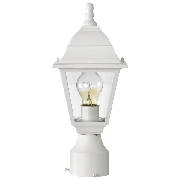 Affordable Traditional Post Lantern with Clean White Finish - Image 4