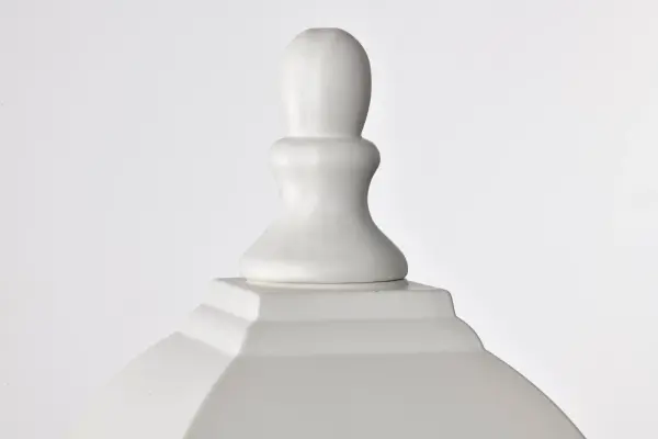Affordable Traditional Post Lantern with Clean White Finish - Image 6