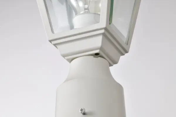 Affordable Traditional Post Lantern with Clean White Finish - Image 8