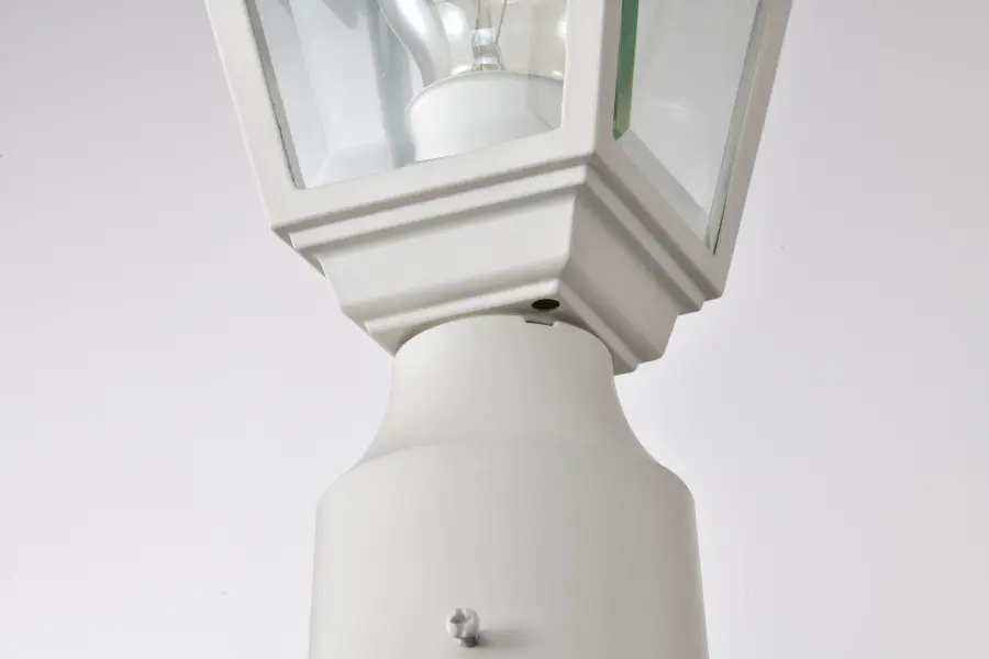 Affordable Traditional Post Lantern with Clean White Finish - Image 8