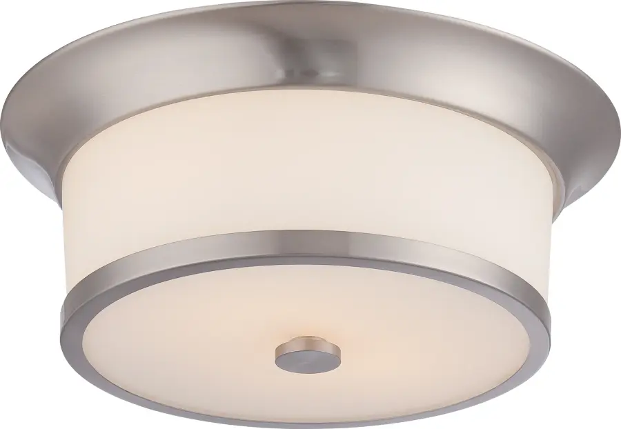 Mobili 2-Light Flush Mount with Satin White Glass