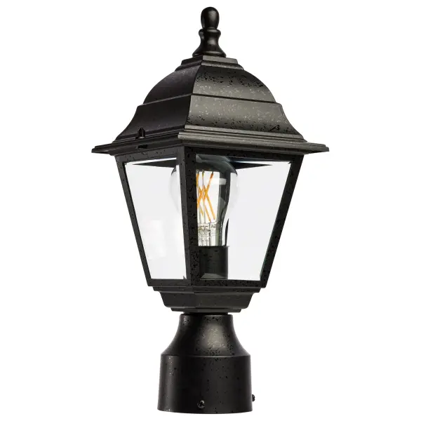 Affordable Traditional Post Lantern with Timeless Black Finish - Image 1