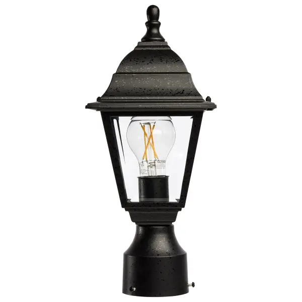 Affordable Traditional Post Lantern with Timeless Black Finish - Image 2