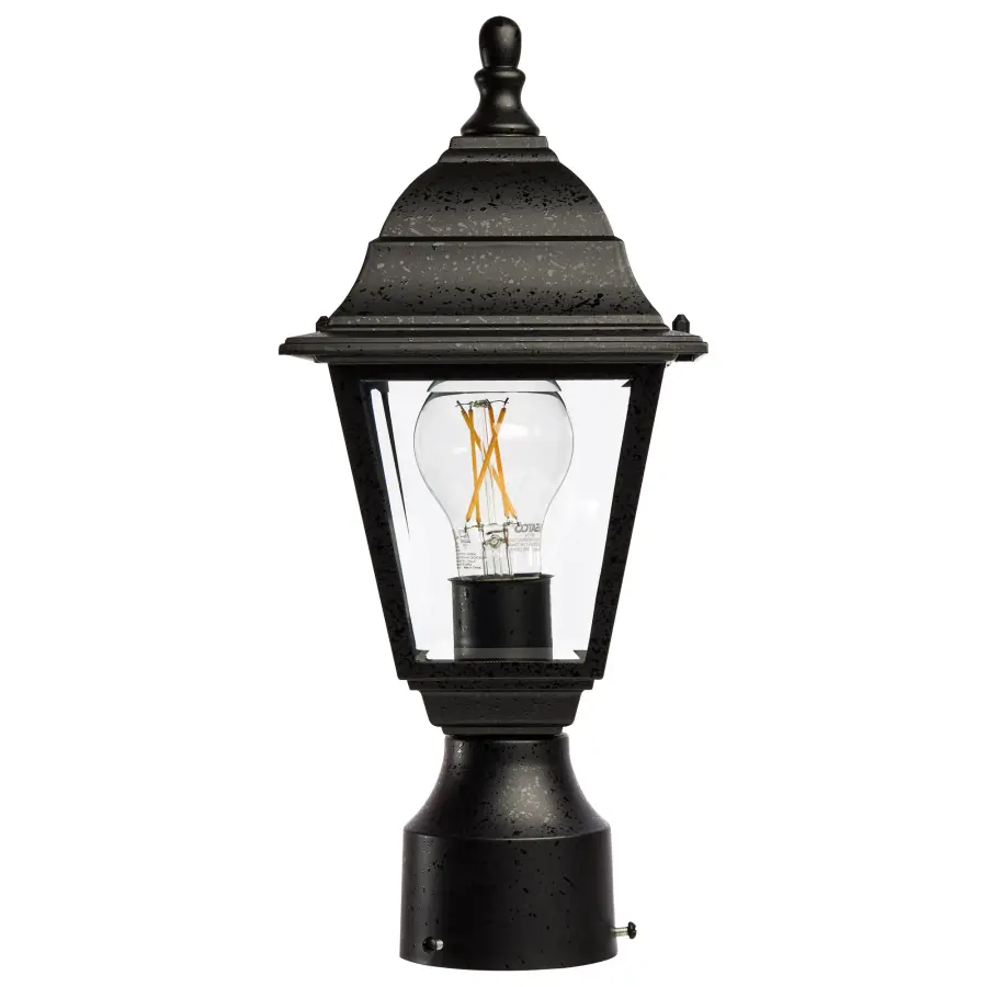 Affordable Traditional Post Lantern with Timeless Black Finish - Image 2