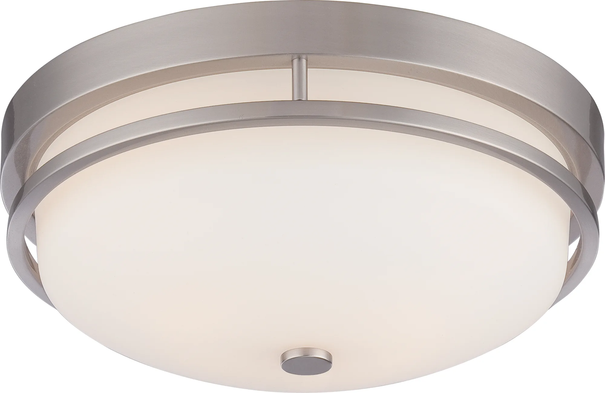 Neval 2-Light Flush Mount with Satin White Glass