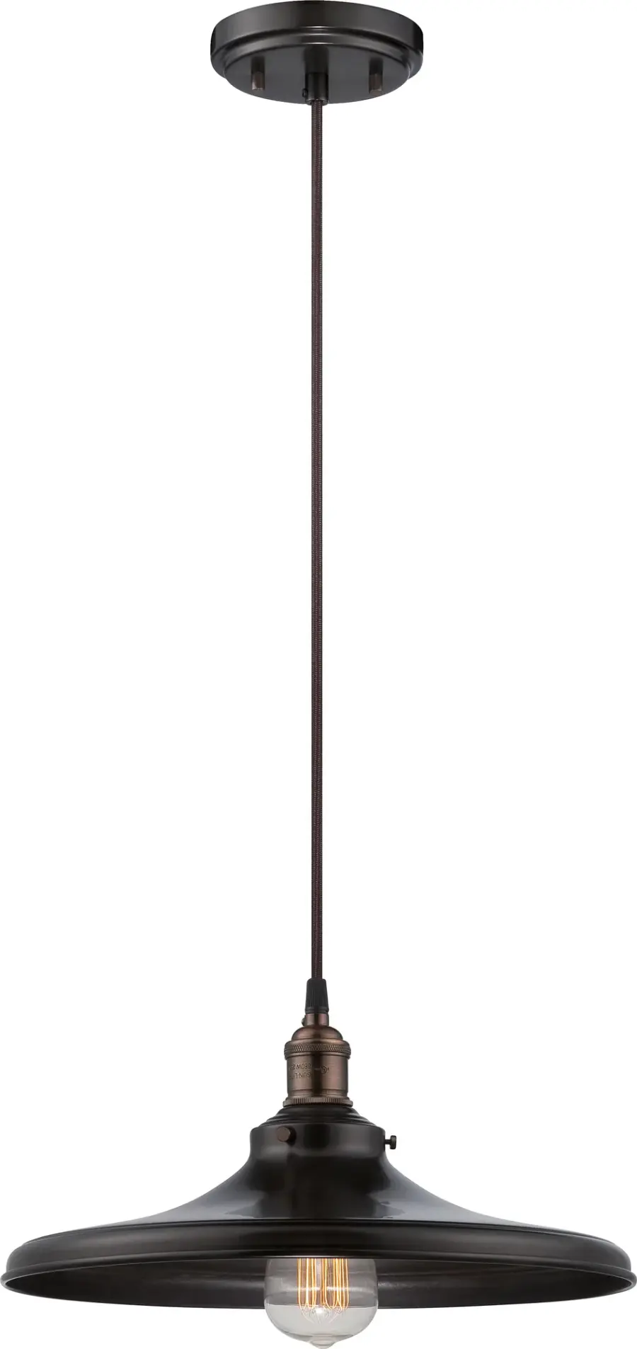 Vintage Bronze Pendant Light with ST19 Bulb - Image 1