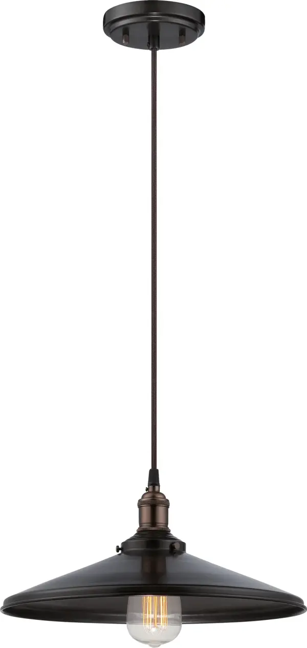 Vintage Bronze Pendant Light with ST19 Bulb - Image 1
