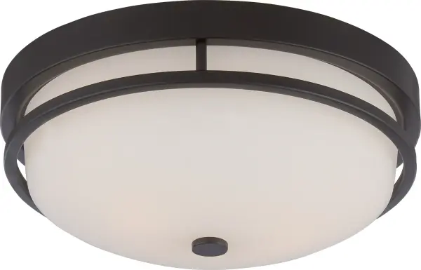 The Neval flush mount delivers contemporary elegance with its Sudbury bronze finish and satin white glass. Perfect for hallways, bedrooms, and foyers where ceiling clearance is limited. A budget-friendly option that doesn't sacrifice style.