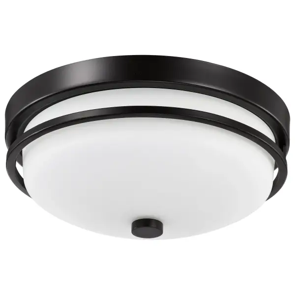 Neval 2-Light Flush Mount in Sudbury Bronze with Satin White Glass - Image 6