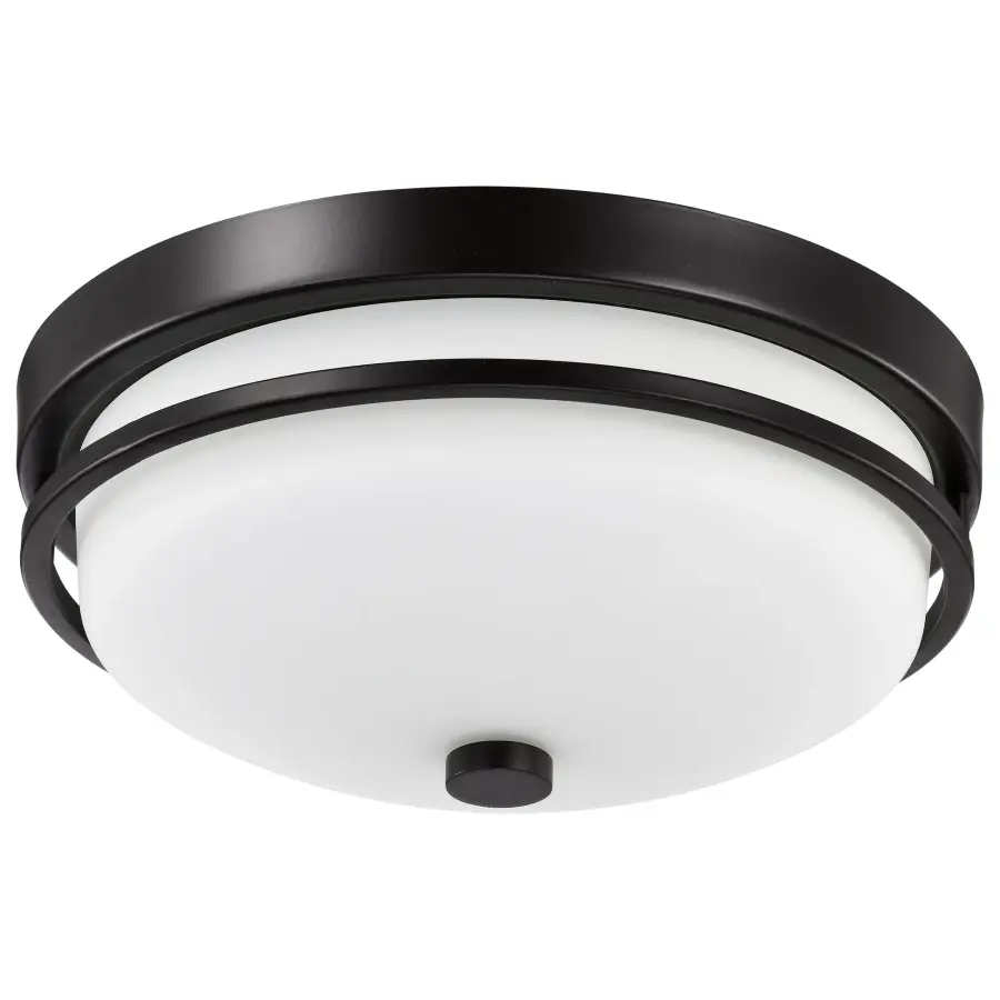 Neval 2-Light Flush Mount in Sudbury Bronze with Satin White Glass - Image 6