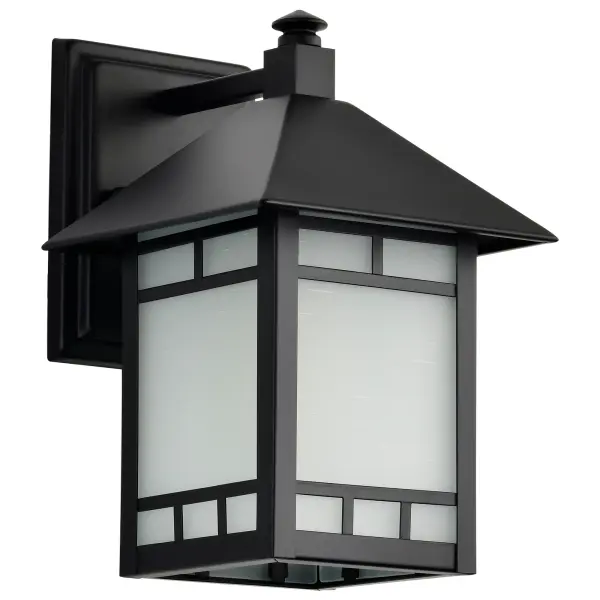 The Drexel outdoor wall fixture combines contemporary elegance with practical outdoor lighting. Its stone black finish and frosted seeded glass create a sophisticated look perfect for illuminating entryways, porches, and pathways.