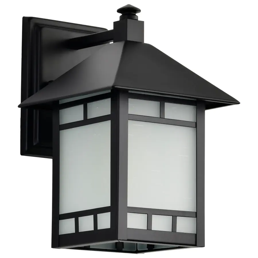 Drexel 1-Light Outdoor Wall Fixture with Frosted Seed Glass - Image 1