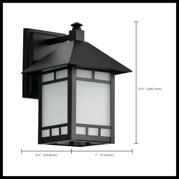 Drexel 1-Light Outdoor Wall Fixture with Frosted Seed Glass - Image 18
