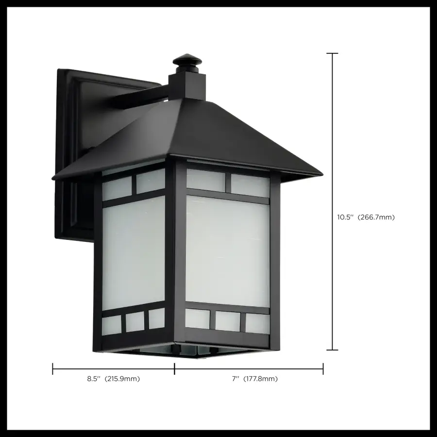 Drexel 1-Light Outdoor Wall Fixture with Frosted Seed Glass - Image 18