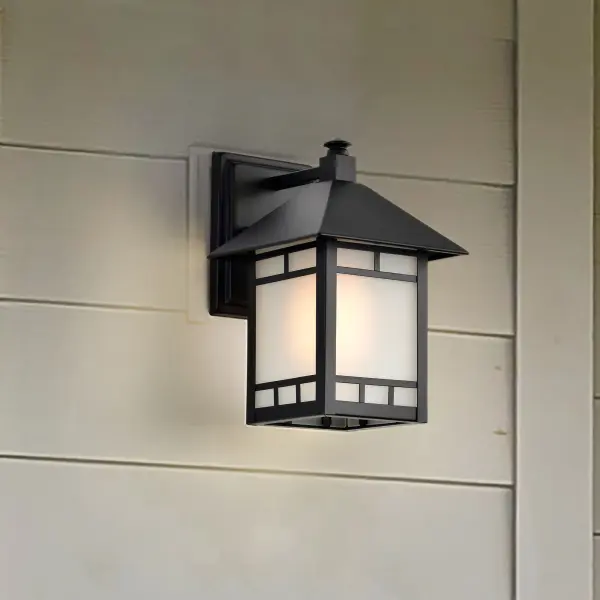 Drexel 1-Light Outdoor Wall Fixture with Frosted Seed Glass - Image 20
