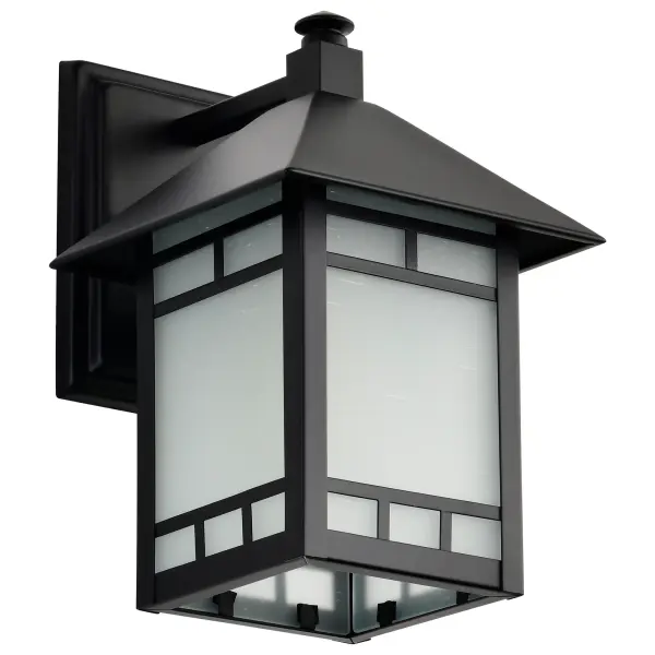 Drexel 1-Light Outdoor Wall Fixture with Frosted Seed Glass - Image 3