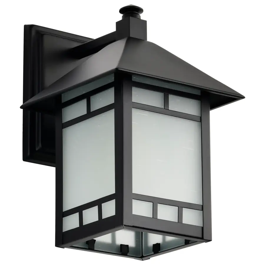 Drexel 1-Light Outdoor Wall Fixture with Frosted Seed Glass - Image 3