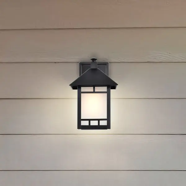 Drexel 1-Light Outdoor Wall Fixture with Frosted Seed Glass - Image 22