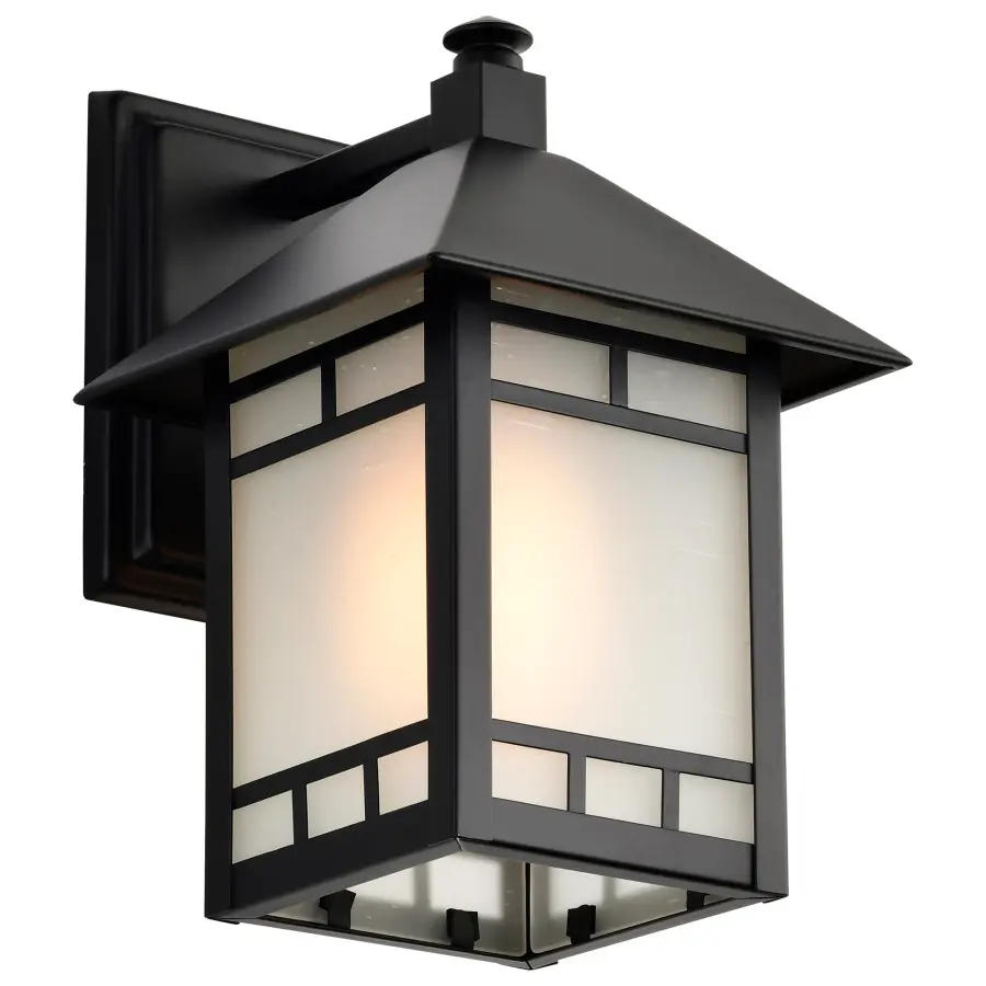 Drexel 1-Light Outdoor Wall Fixture with Frosted Seed Glass - Image 4