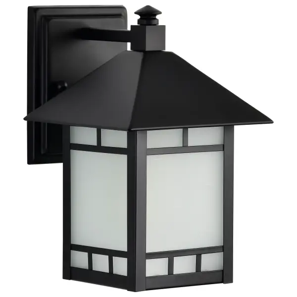 Drexel 1-Light Outdoor Wall Fixture with Frosted Seed Glass - Image 5