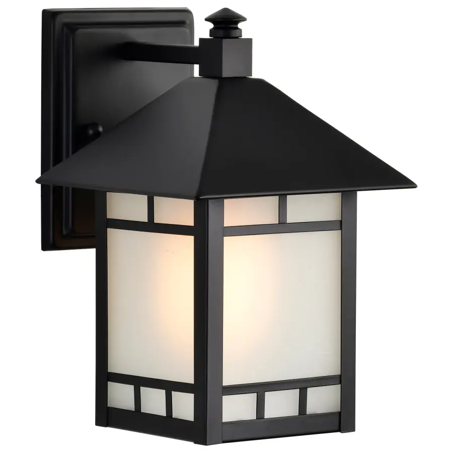 Drexel 1-Light Outdoor Wall Fixture with Frosted Seed Glass - Image 6