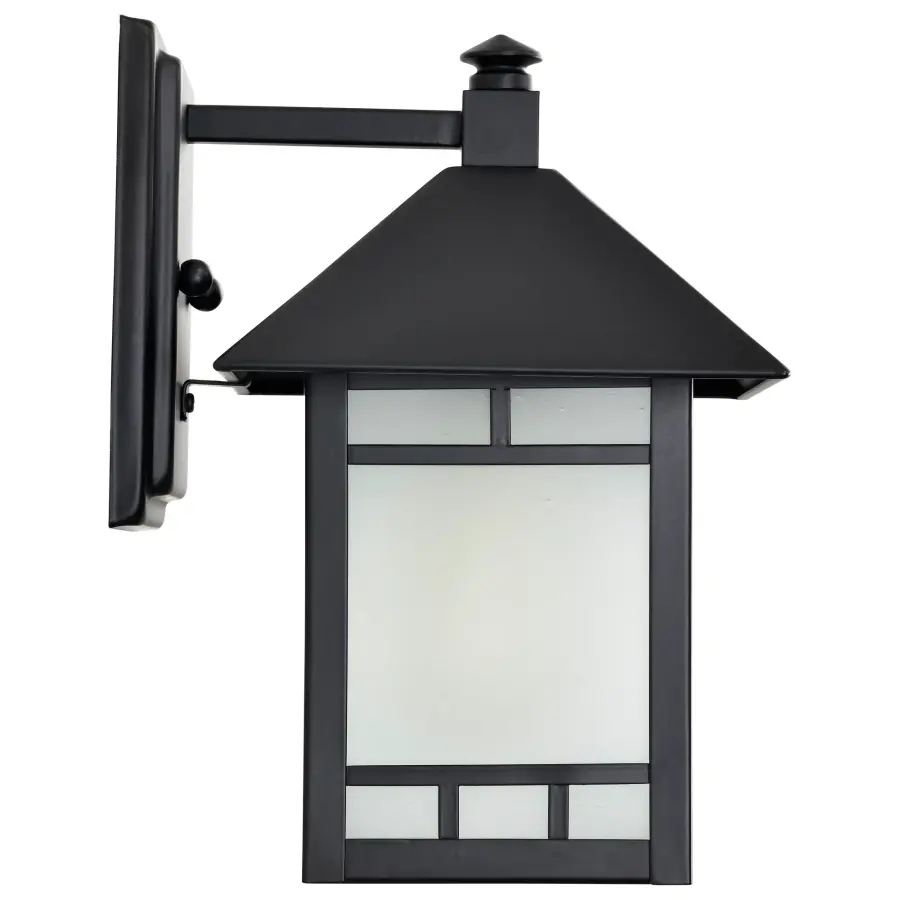 Drexel 1-Light Outdoor Wall Fixture with Frosted Seed Glass - Image 7