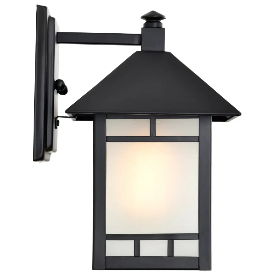 Drexel 1-Light Outdoor Wall Fixture with Frosted Seed Glass - Image 8