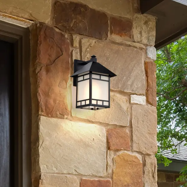 Drexel 9" Outdoor Wall Fixture with Frosted Seed Glass - Image 21