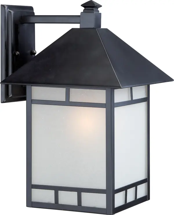 The Drexel outdoor wall fixture combines contemporary elegance with practical outdoor lighting. Its stone black metal frame and frosted seeded glass create a sophisticated look perfect for illuminating entryways, porches, and pathways.
