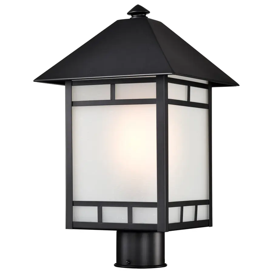 Drexel Outdoor Post Light with Frosted Seed Glass - Image 2