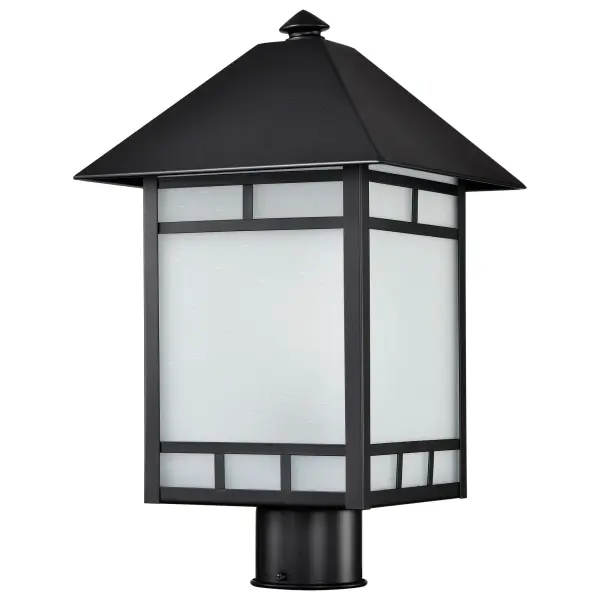 Drexel Outdoor Post Light with Frosted Seed Glass - Image 3