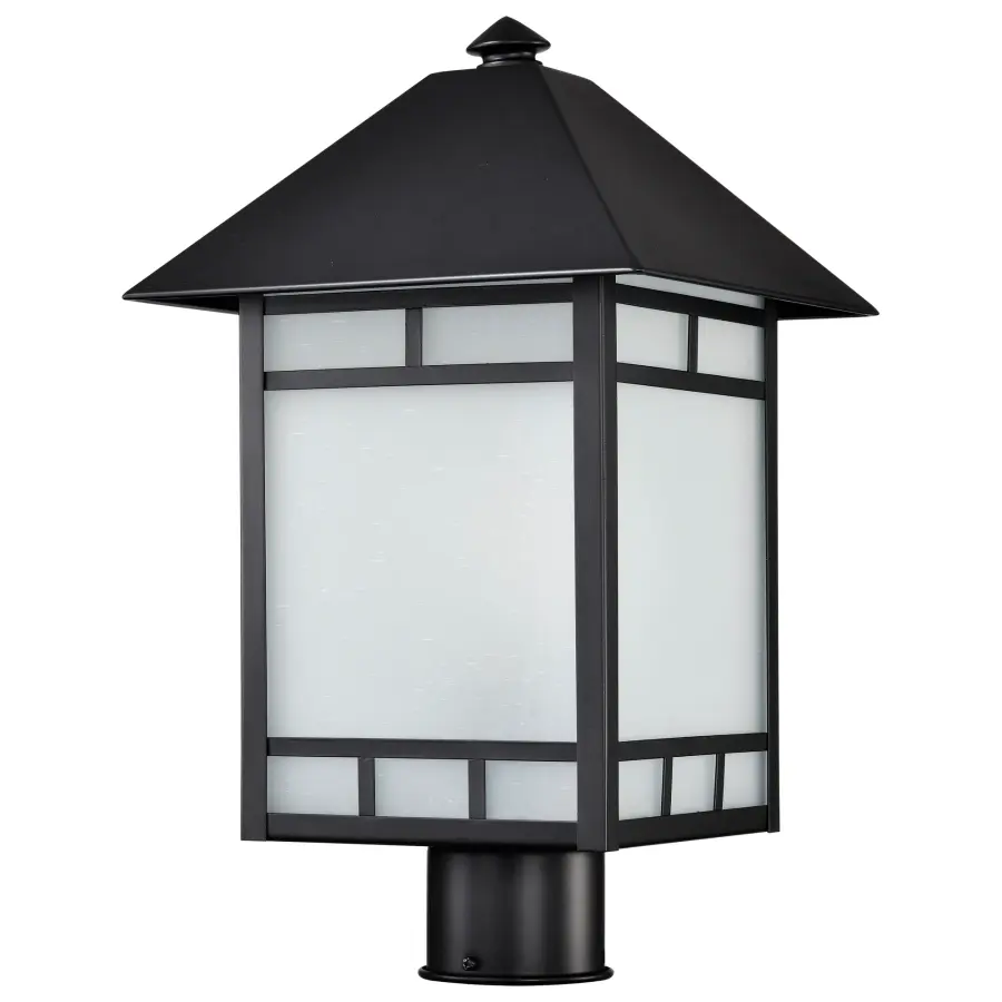 Drexel Outdoor Post Light with Frosted Seed Glass - Image 3
