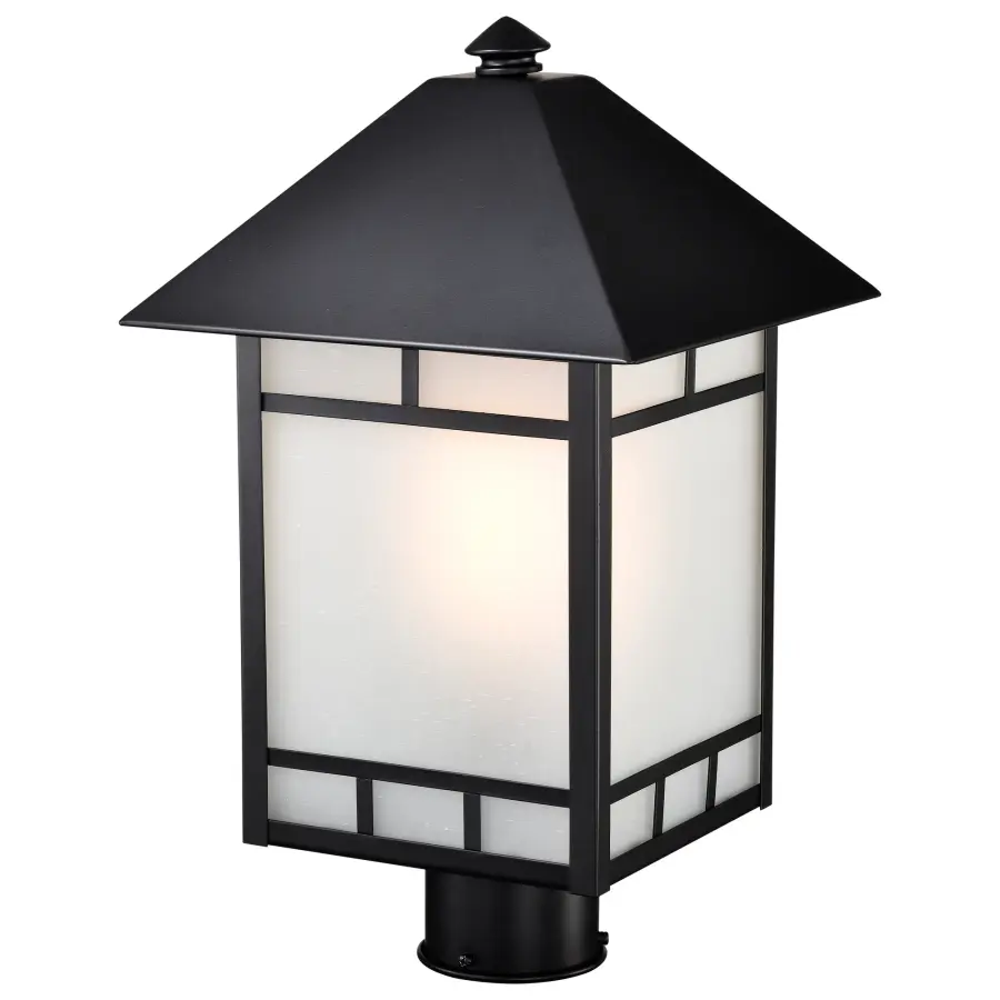 Drexel Outdoor Post Light with Frosted Seed Glass - Image 5