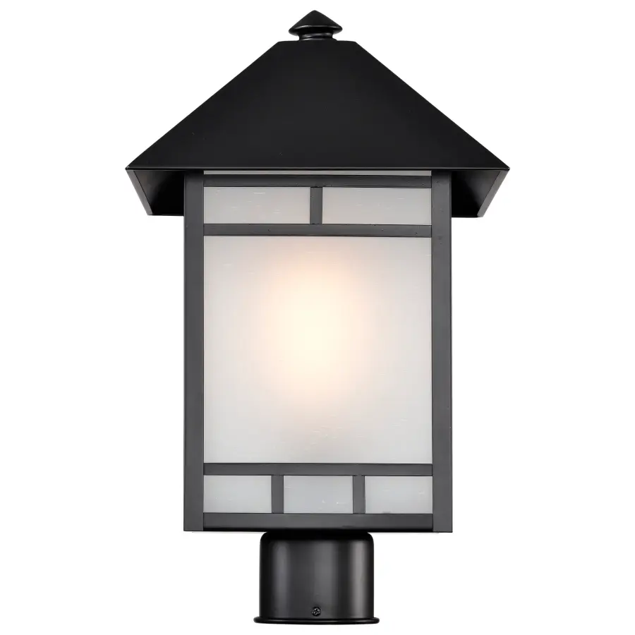 Drexel Outdoor Post Light with Frosted Seed Glass - Image 6