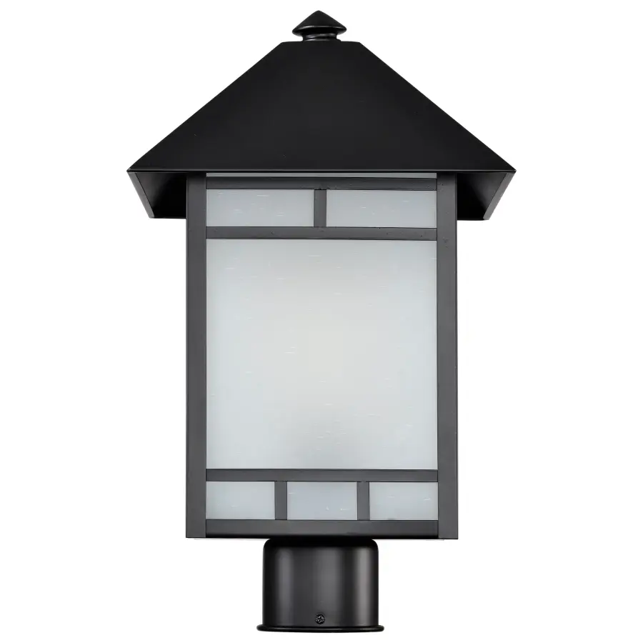 Drexel Outdoor Post Light with Frosted Seed Glass - Image 7