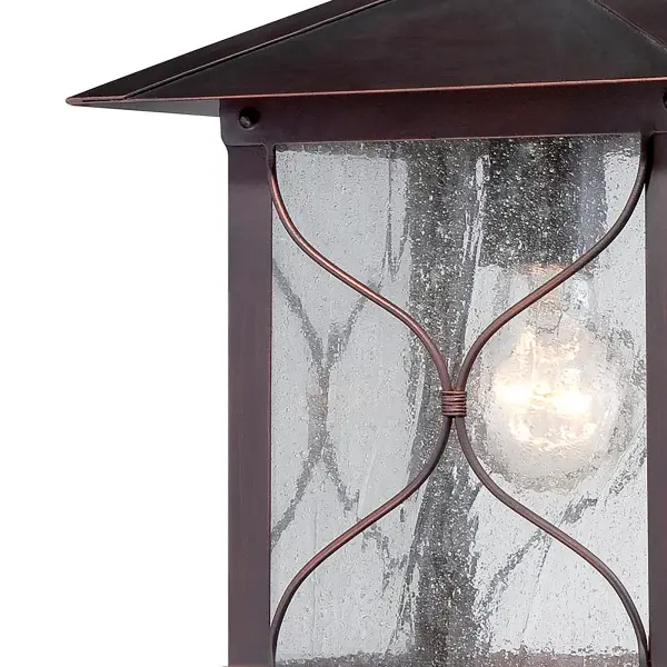 Vega Outdoor Wall Sconce with Clear Seeded Glass - Image 2
